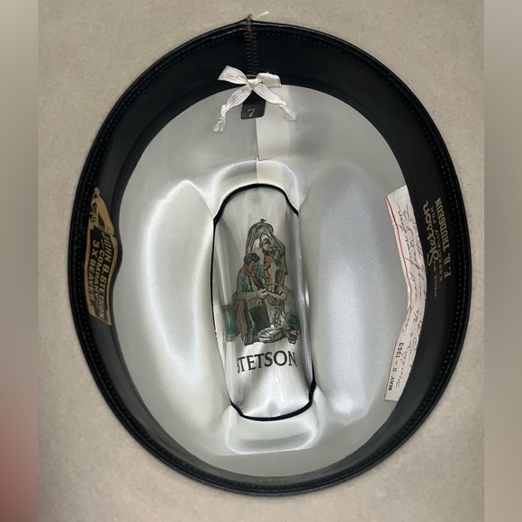 stetson 3x 1968 beaver cowboy hat Vintage With Original Receipt And Note - Picture 4 of 9